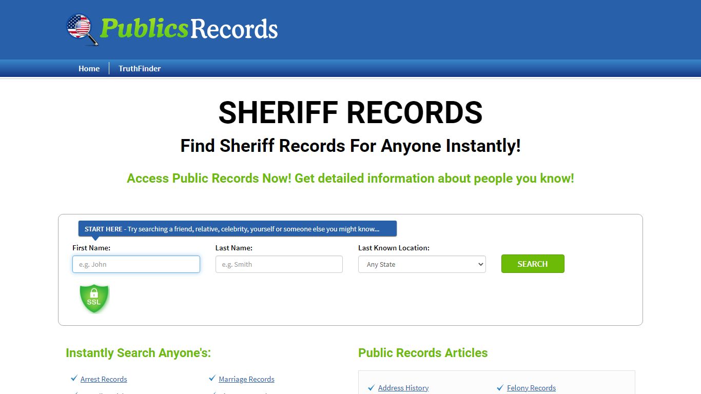 Find Sheriff Records For Anyone